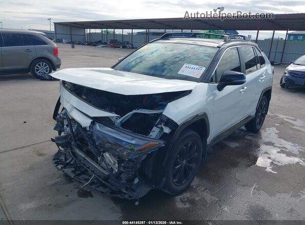 4T3E6RFV0NU103255 2022 TOYOTA RAV4 HYBRID White წინა მარცხენა ხედი სამი მეოთხედიდან