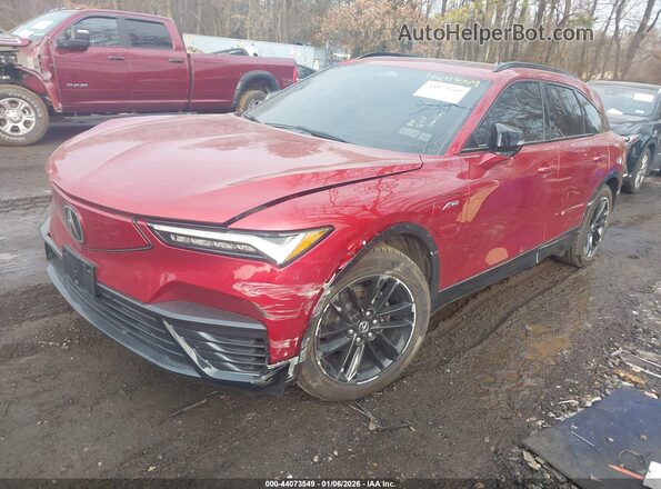 4W5KHNRL2RZ512642 2024 ACURA ZDX Red Առջևի ձախ երեք քառորդ տեսարան