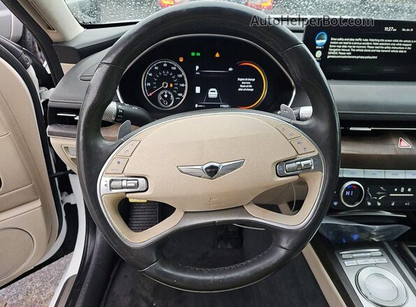 KMTGB4SC2NU092298 2022 GENESIS G80 White Սալոնի հետևի տեսք
