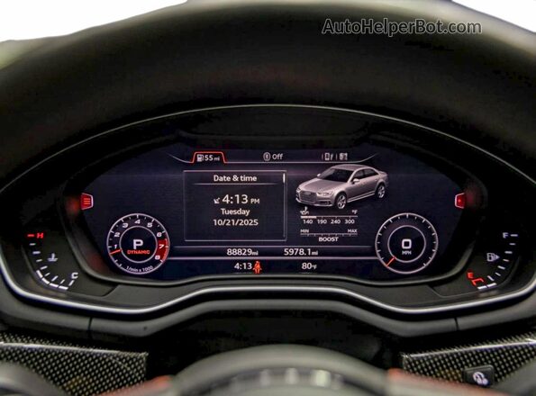 WAUC4AF45KA110246 2019 AUDI S4 Gray ხელსაწყოთა პანელის ხედი