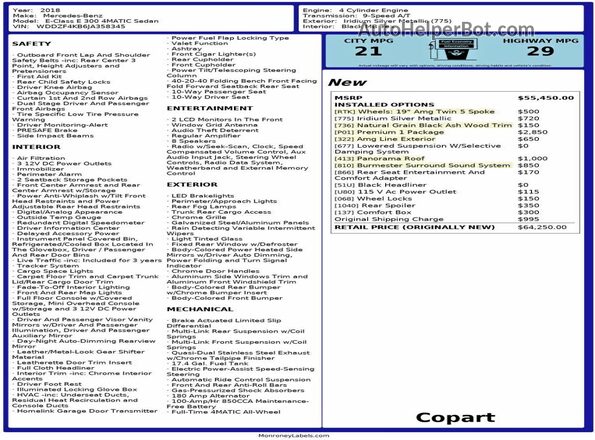 WDDZF4KB6JA358345 2018 MERCEDES-BENZ E Silver 