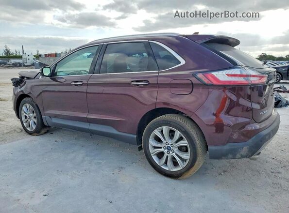 2FMPK3K90KBC15770 2019 FORD EDGE Maroon Rear right