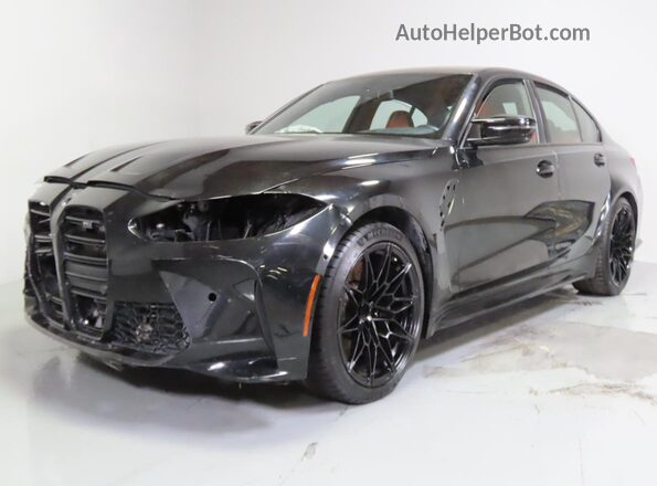 WBS33AY01MFK86175 2021 BMW M3 Black Հետևի աջ