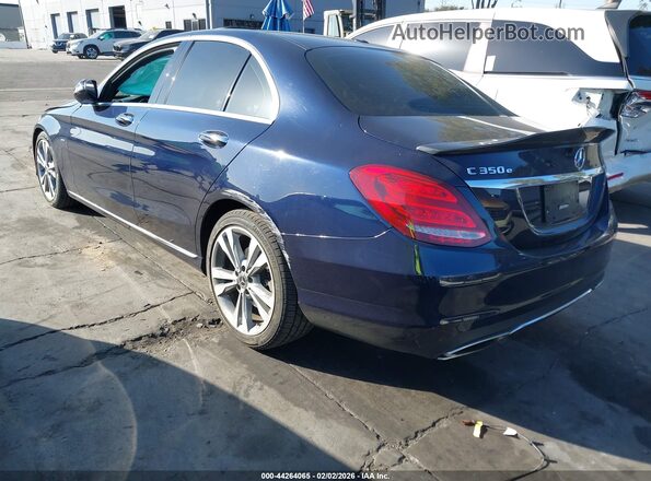 55SWF4HB2JU237709 2018 MERCEDES-BENZ C 350E Dark Blue Rear left