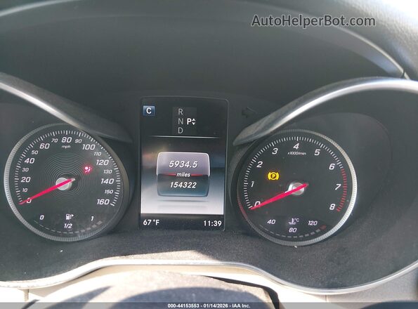 55SWF4JB4GU102587 2016 MERCEDES-BENZ C-CLASS White Vista de los asientos traseros