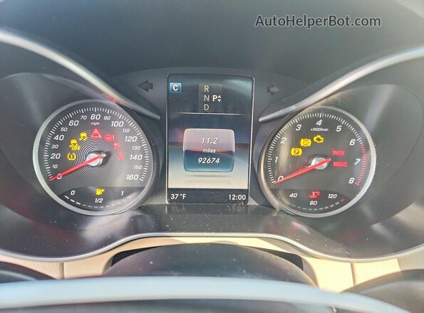 55SWF4KB3GU101946 2016 MERCEDES-BENZ C Белый Вид щитка приборов
