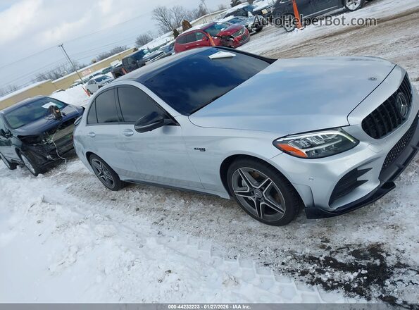55SWF6EB2LU330037 2020 MERCEDES-BENZ AMG C 43 Silver Вид задньої частини салону