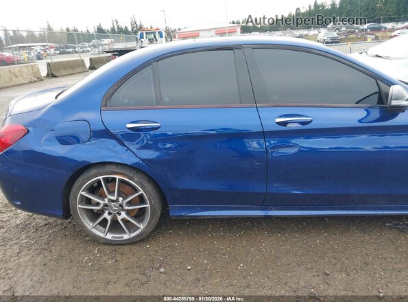 55SWF6EB5JU244735 2018 MERCEDES-BENZ AMG C 43 Blue Widok z przodu