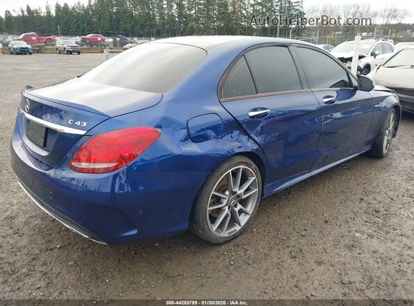 55SWF6EB5JU244735 2018 MERCEDES-BENZ AMG C 43 Blue Tył prawy