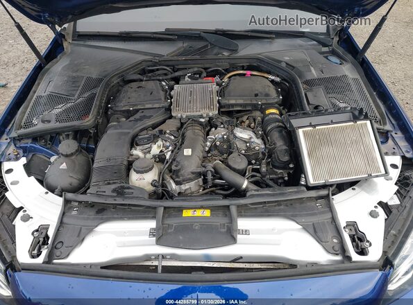 55SWF6EB5JU244735 2018 MERCEDES-BENZ AMG C 43 Blue Widok z tyłu