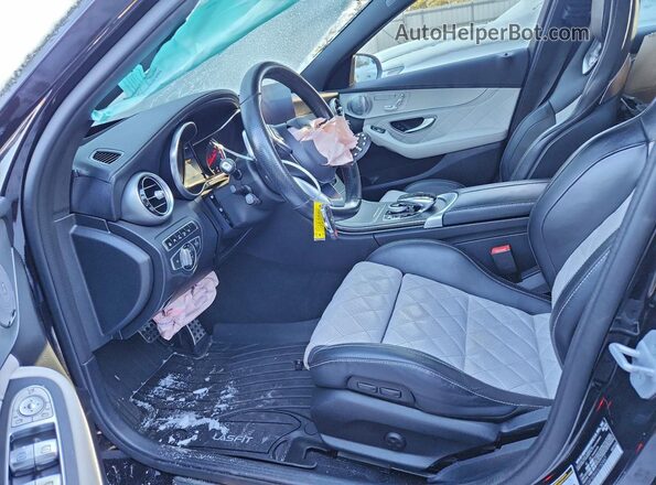 55SWF6EBXGU152447 2016 MERCEDES-BENZ C Black Front interior view