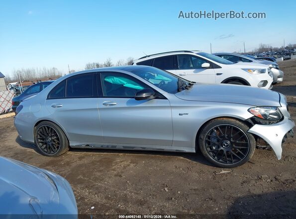 55SWF6EBXHU184137 2017 MERCEDES-BENZ AMG C 43 Silver Rear interior view