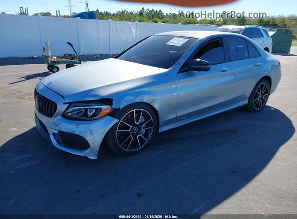 55SWF6EBXJU256606 2018 MERCEDES-BENZ AMG C 43 Light Blue Przód lewy