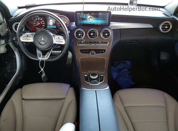 55SWF8DB3KU313176 2019 MERCEDES-BENZ C White Dashboard view