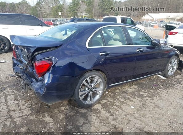 55SWF8DB9KU302764 2019 MERCEDES-BENZ C-CLASS Dark Blue Trasero derecho