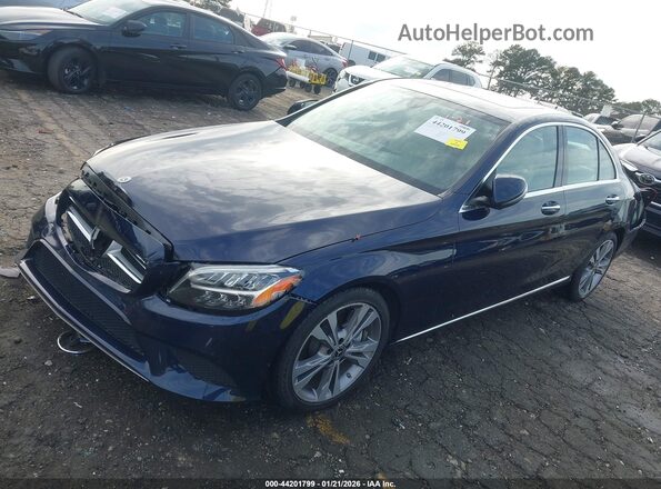 55SWF8DB9KU302764 2019 MERCEDES-BENZ C-CLASS Dark Blue Vista tres cuartos delantera izquierda