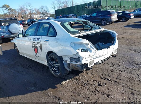 55SWF8EB4KU313962 2019 MERCEDES-BENZ C-CLASS White Rear left