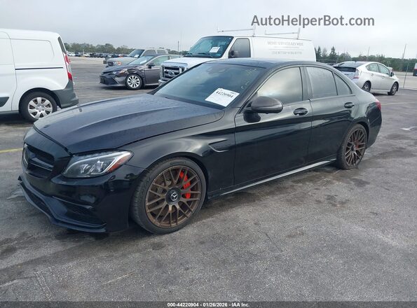 55SWF8HB9HU199106 2017 MERCEDES-BENZ AMG C 63 Black Przód lewy