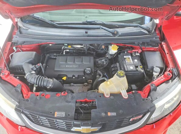1G1JD6SB5H4142044 2017 CHEVROLET SONIC Red Widok komory silnika