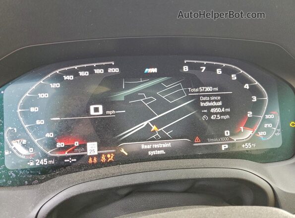 WBA23AT08NCJ12680 2022 BMW 4 SERIES White უკანა სავარძლების ხედი