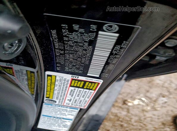 58AD11D12MU005694 2021 LEXUS ES Black Вид наклейки з VIN-кодом