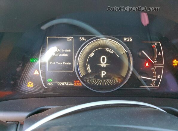 58ADA1C10PU029630 2023 LEXUS ES Black Vista del cuadro de instrumentos