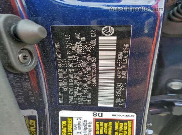 58ADA1C12SU064159 2025 LEXUS ES Blue 
