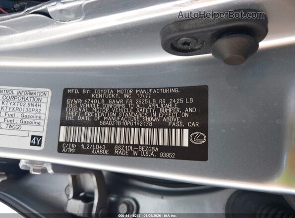 58ADZ1B10PU142178 2023 LEXUS ES 350 Blue Вид підкапотного простору