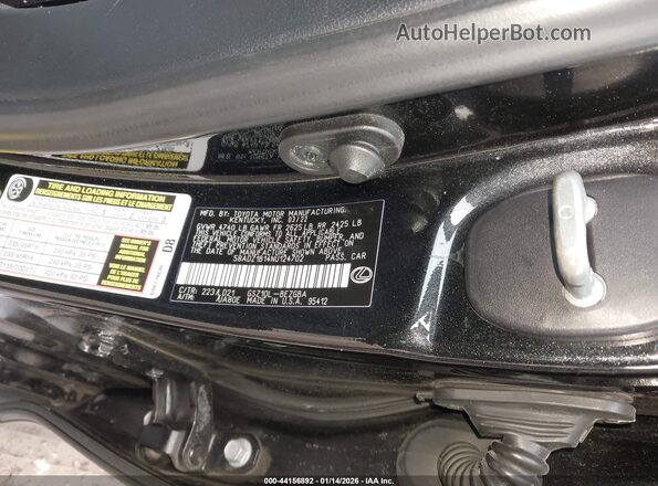 58ADZ1B14NU124702 2022 LEXUS ES 350 Черный Вид подкапотного пространства