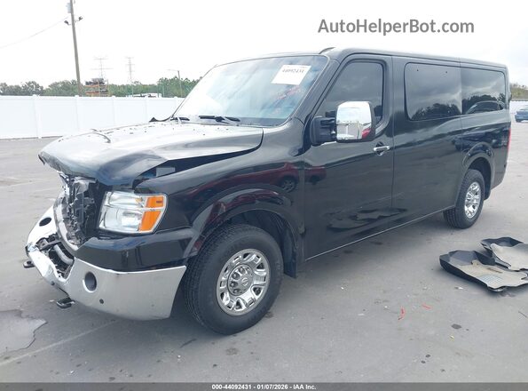 5BZAF0AA2KN852494 2019 NISSAN NV PASSENGER NV3500 HD Black Vista tres cuartos delantera izquierda