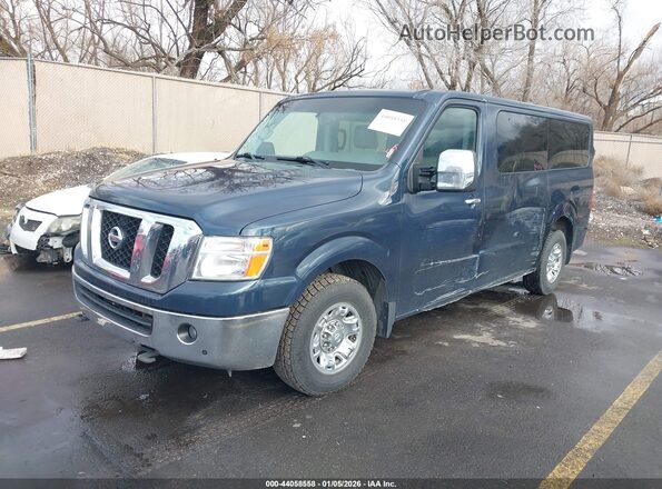 5BZAF0AA5HN851901 2017 NISSAN NV PASSENGER NV3500 HD Dark Blue Передняя левая четверть