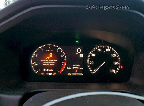 5FNRL6H66SB049976 2025 HONDA ODYSSEY Gray Widok zestawu wskaźników