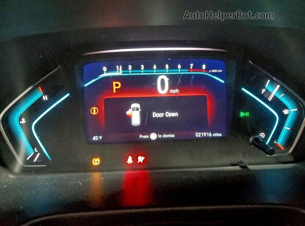 5FNRL6H70JB058390 2018 HONDA ODYSSEY Black ხელსაწყოთა პანელის ხედი