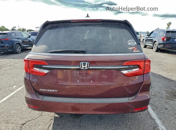 5FNRL6H77MB023883 2021 HONDA ODYSSEY Burgundy Հետևի տեսք