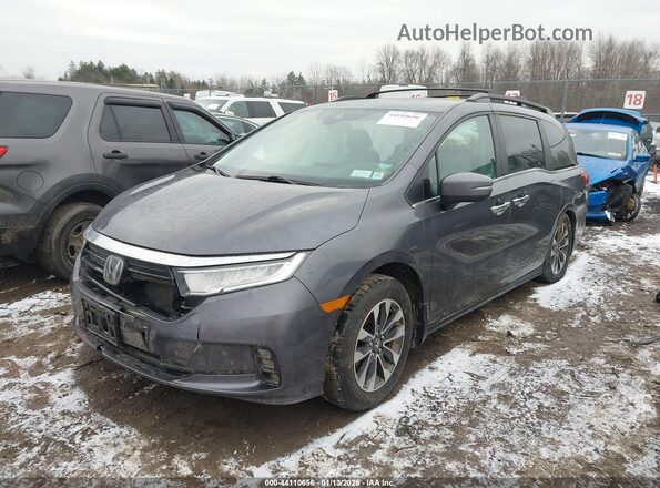 5FNRL6H78NB062483 2022 HONDA ODYSSEY Gray 