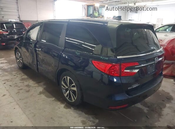 5FNRL6H8XMB002177 2021 HONDA ODYSSEY Blue Trasero izquierdo