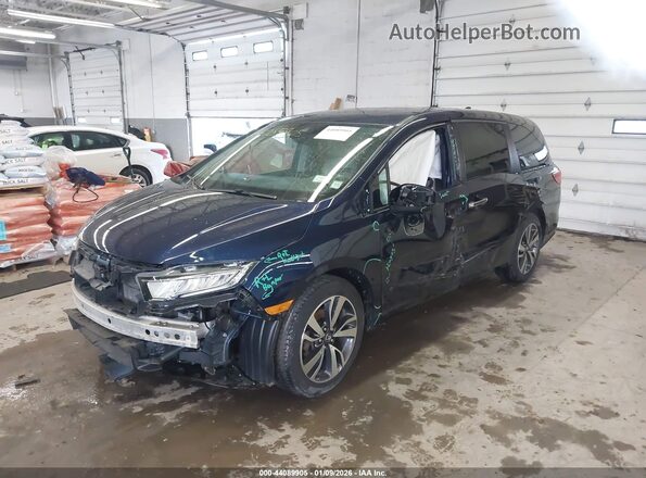 5FNRL6H8XMB002177 2021 HONDA ODYSSEY Blue Vista tres cuartos delantera izquierda