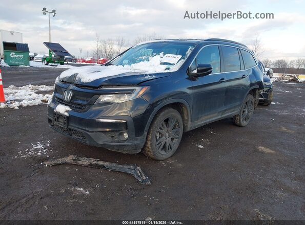 5FNYF6H29NB046929 2022 HONDA PILOT Black Առջևի ձախ երեք քառորդ տեսարան