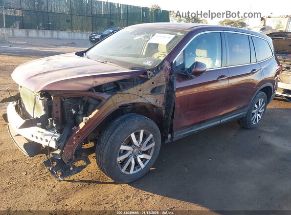 5FNYF6H35LB007258 2020 HONDA PILOT Burgundy Przód lewy