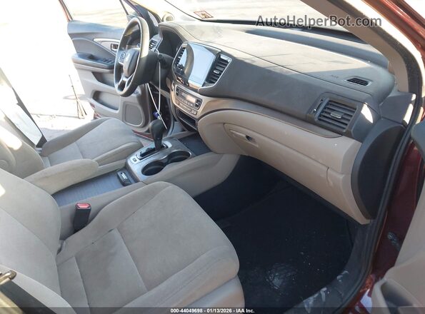 5FNYF6H35LB007258 2020 HONDA PILOT Burgundy Widok wnętrza z przodu