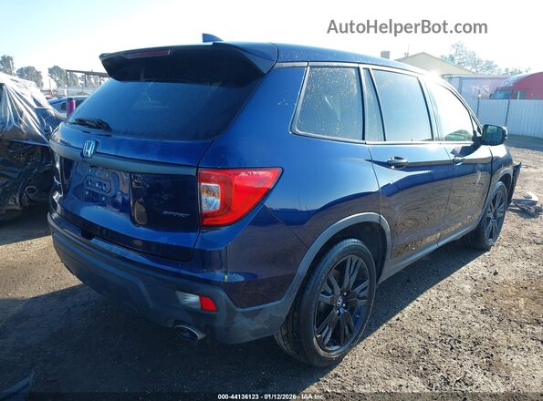 5FNYF7H26KB006843 2019 HONDA PASSPORT Dark Blue Tył prawy