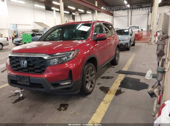 5FNYF8H50PB043667 2023 HONDA PASSPORT Burgundy Vista tres cuartos delantera izquierda