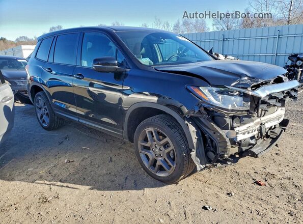 5FNYF8H52PB037885 2023 HONDA PASSPORT Черный Передняя правая четверть