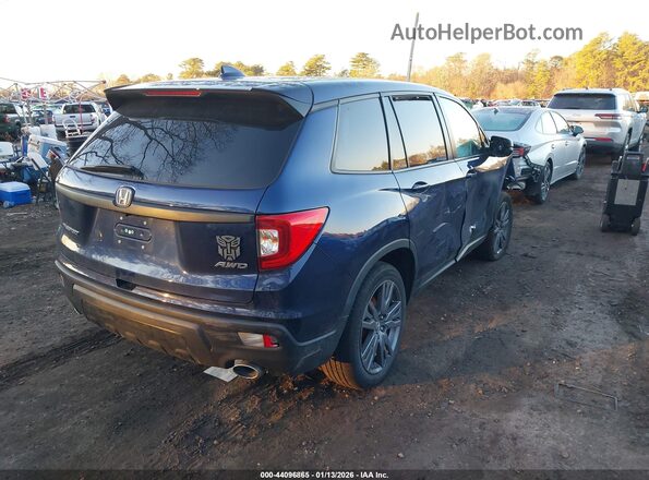 5FNYF8H53MB027622 2021 HONDA PASSPORT Dark Blue Rear right