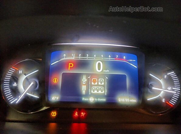 5FNYF8H64NB021483 2022 HONDA PASSPORT Black Widok zestawu wskaźników