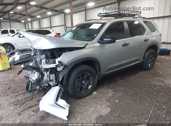 5FNYG1H69PB053448 2023 HONDA PILOT Silver წინა მარცხენა ხედი სამი მეოთხედიდან