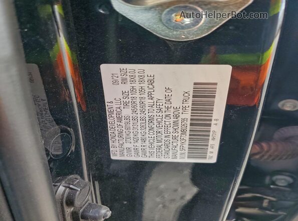 5FPYK3F73MB026755 2021 HONDA RIDGELINE Black VIN կոդի պիտակի տեսք
