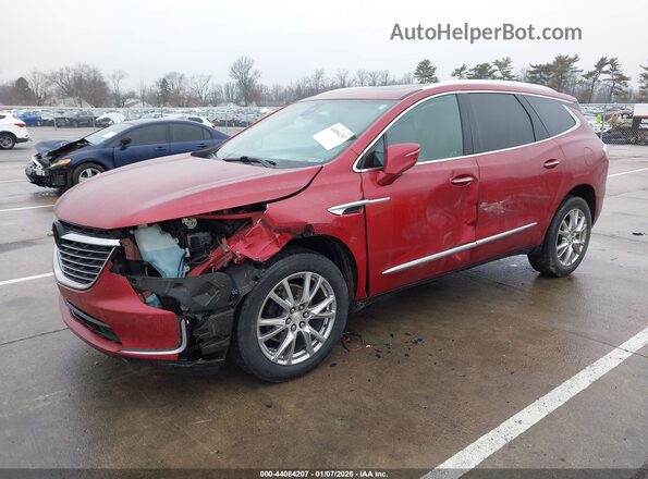 5GAERBKW2NJ146833 2022 BUICK ENCLAVE Red წინა მარცხენა ხედი სამი მეოთხედიდან