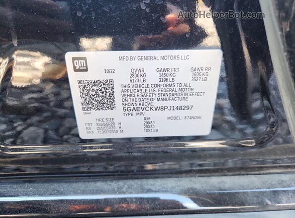 5GAEVCKW8PJ148297 2023 BUICK ENCLAVE Black ძრავის განყოფილების ხედი