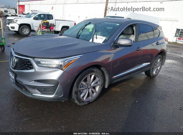 5J8TC2H54LL013418 2020 ACURA RDX Gray Vista tres cuartos delantera izquierda